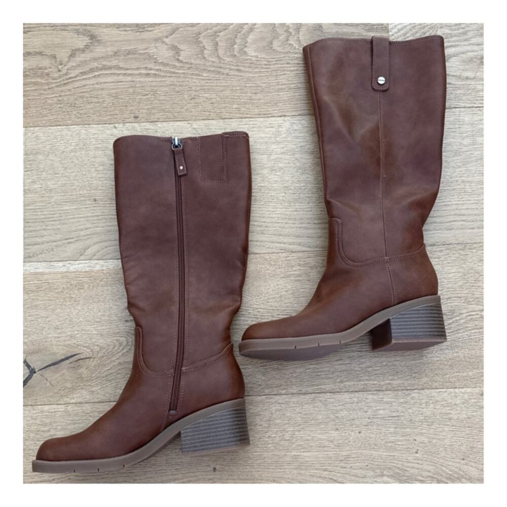Dr Scholls Boots Faux Leather Joplin Size US 6 Brown
